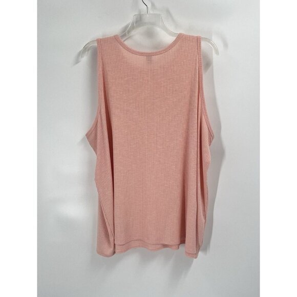 Old Navy Pink Tank Top Ribbed Flowy Sz 4X - Picture 5 of 5